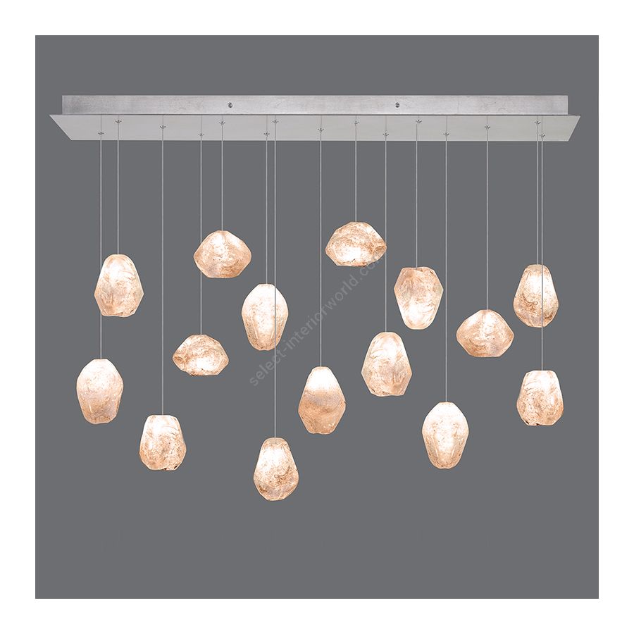 Platinized silver leaf finish