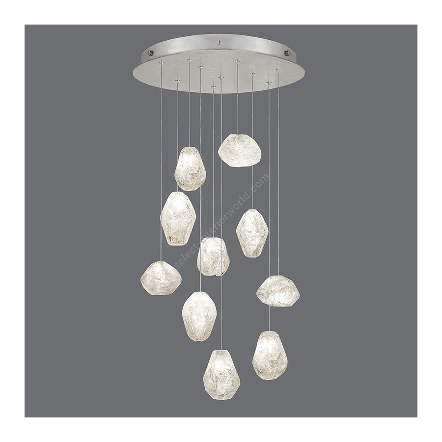 Platinized silver leaf finish