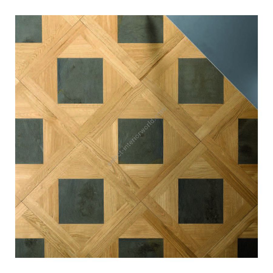 Wood Finish: Natural Oak; Marble Finish: Brown