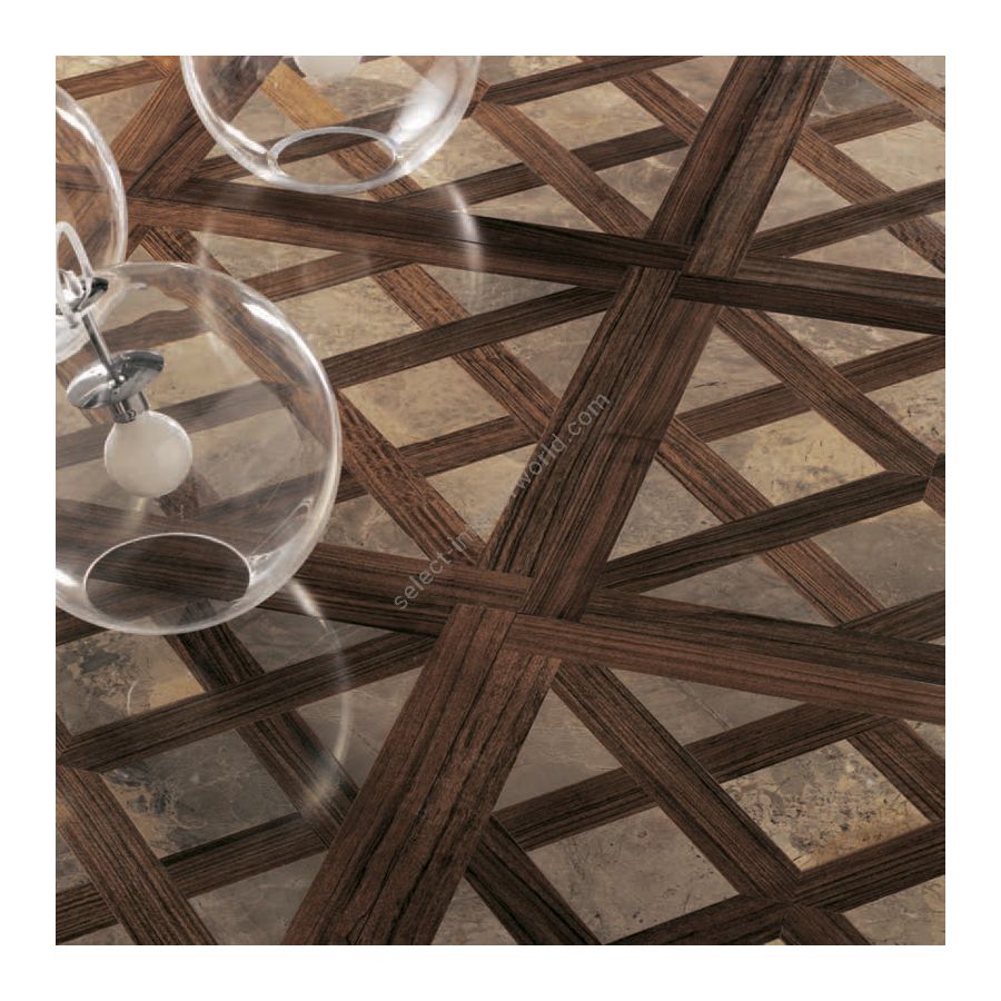 Wood Finish: Mutenya; Marble Finish: Yellow 