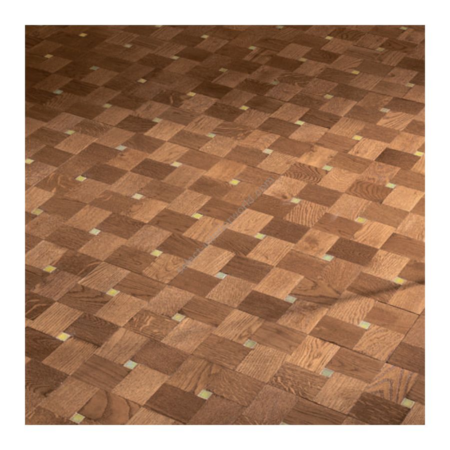 Wood Finish: Oak Light; Mosaic Finish: Yellow