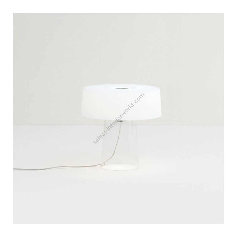 Opal white lampshade / Transparent cable
