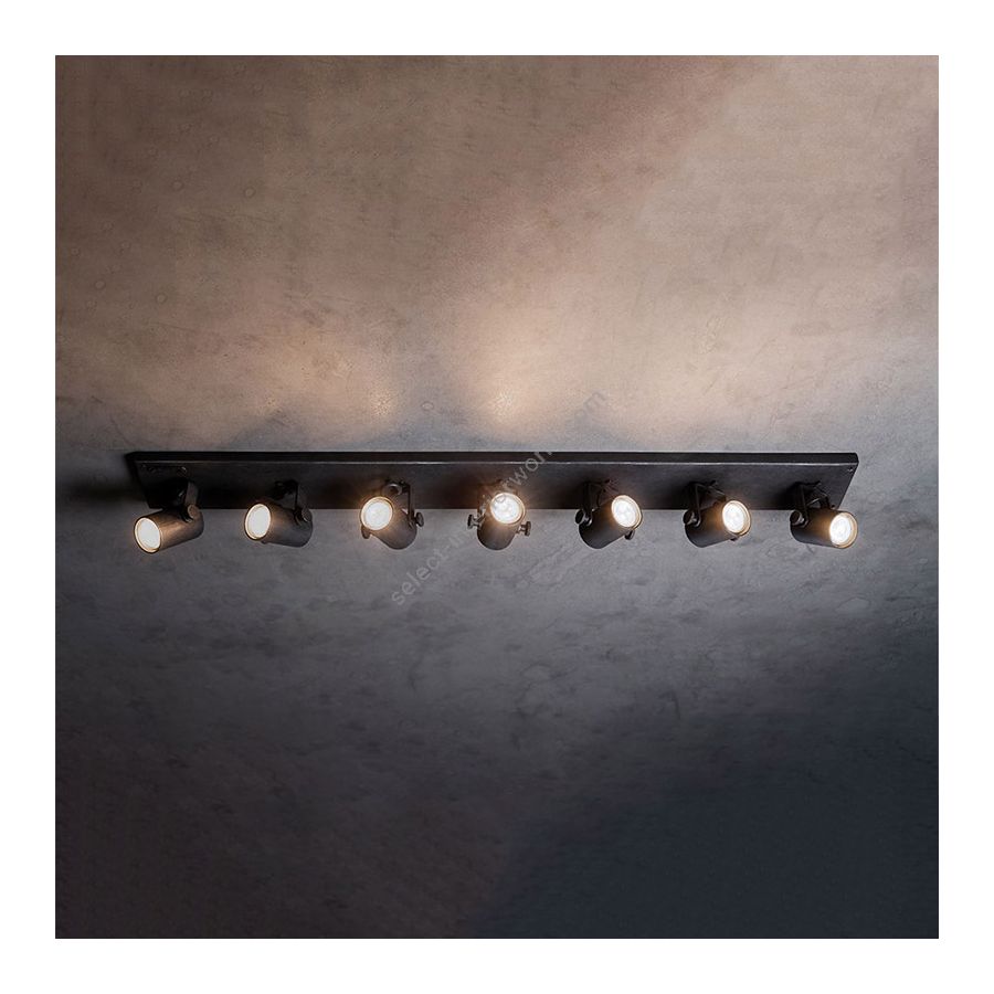 Ceiling spot lighting fixture / Iron nature finish