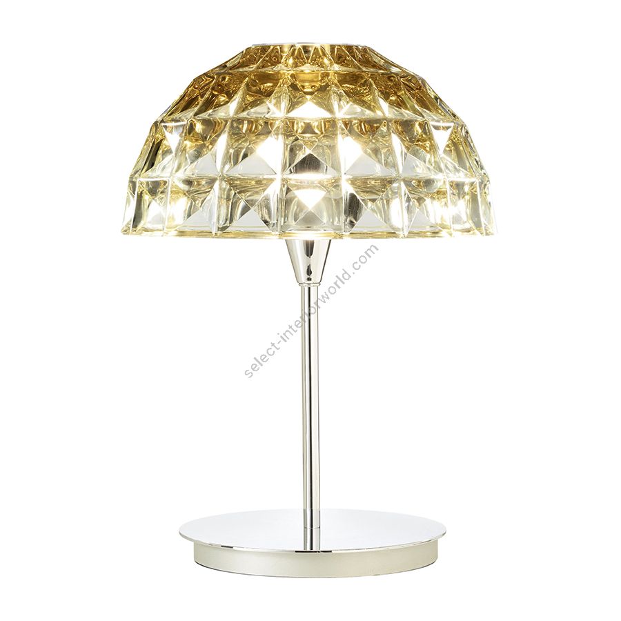 Chrome finish, Amber glass