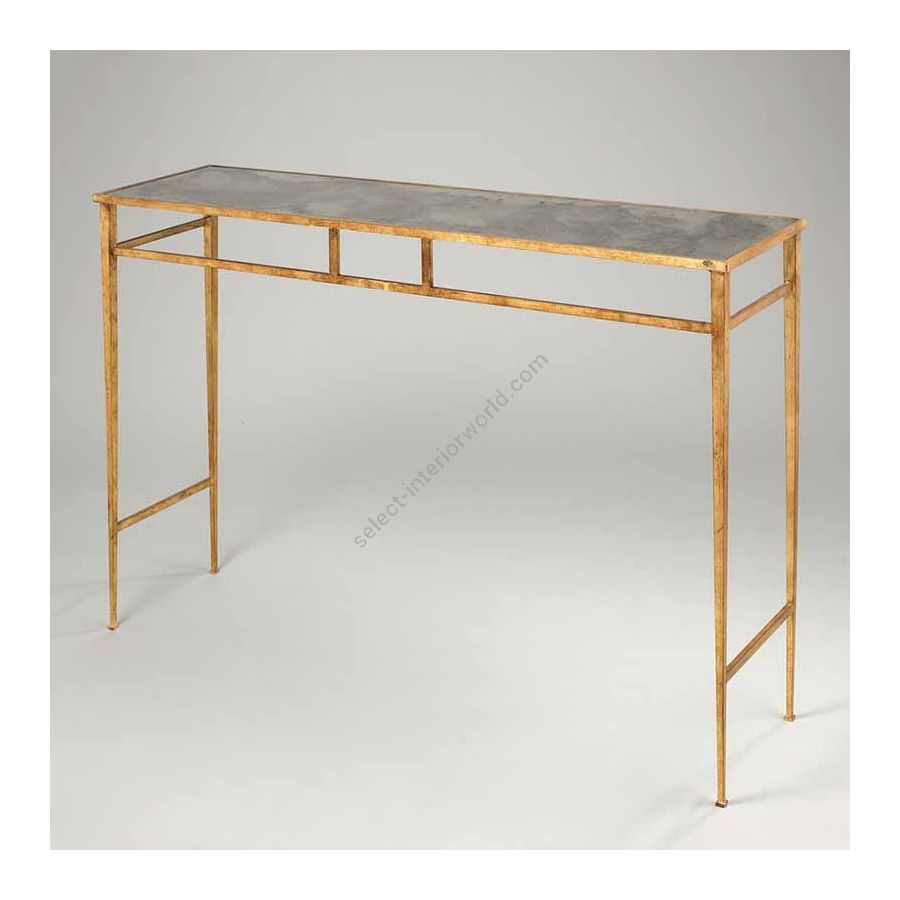 Console table / Gilt finish / Toughened Antiqued Mirror top