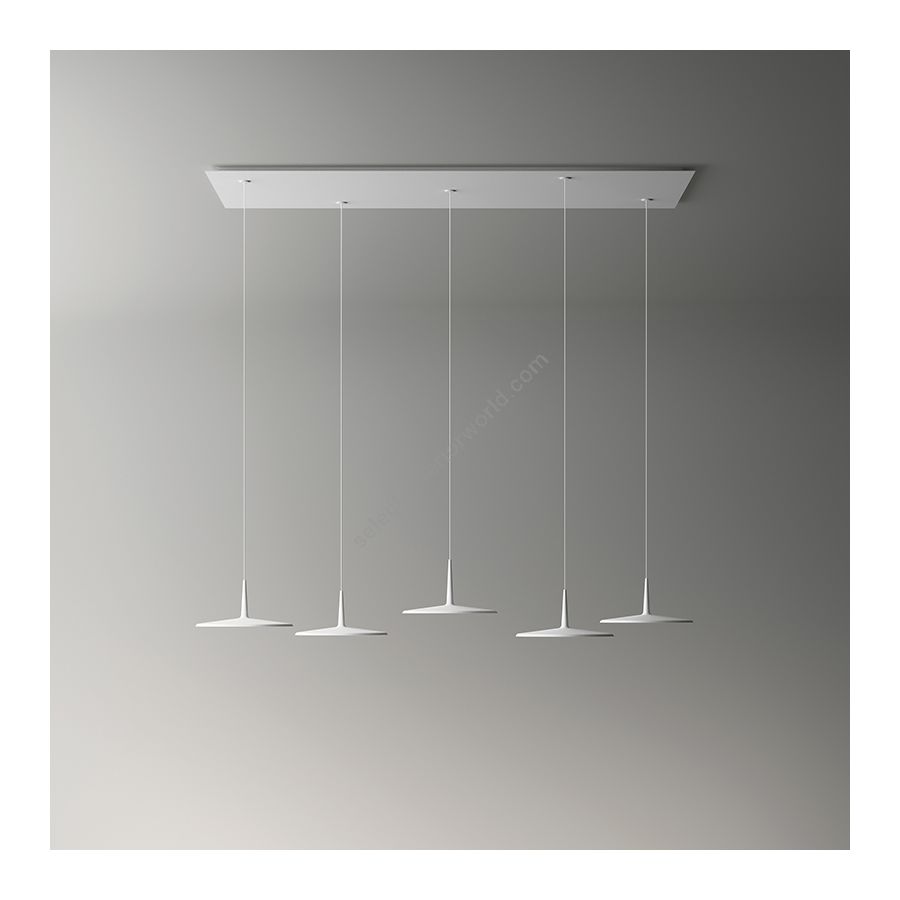 Hanging led lamp / White finish