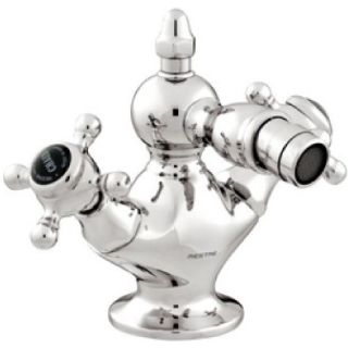 Bronces Mestre / Bidet Fittings / One hole bidet mixer with black porcelain 035021.N00.50