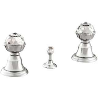 Bronces Mestre / Bidet Fittings / Three holes bidet set with Swarovski crystal 037222.000.50