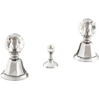 Bronces Mestre / Bidet Fittings / Three holes bidet set with Swarovski crystal 038122.000.50