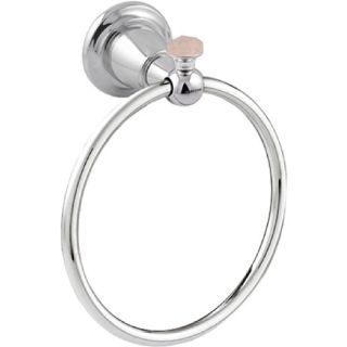 Bronces Mestre / Towel Holders / Towel ring 165mm with pink quartz stone 072273.QZP.50