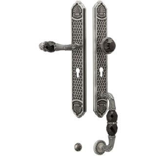 Bronces Mestre / Door Handles / Clasica set black Swarovski crystal keyhole europrofile 85mm 0J3007.SNZ85.71