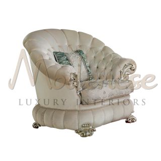 Modenese Luxury Interiors / Armchair / Curvy Upholstered 15443