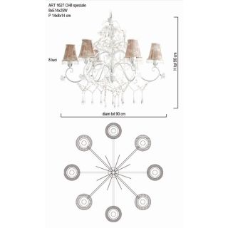 Il Paralume Marina / Chandelier / 1627/CH8