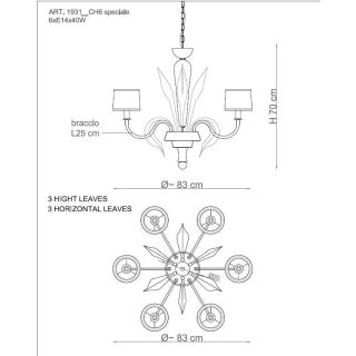 Il Paralume Marina / Chandelier / 1931/CH6