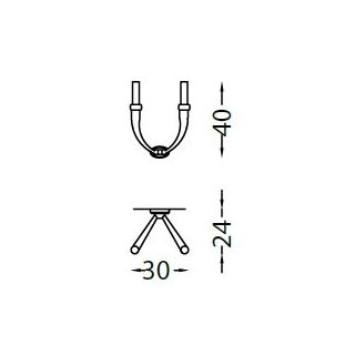 Il Paralume Marina / Wall Lamp with Horns Arm, Cristals and Pirex Candles 2071A2 / IL-2071A2