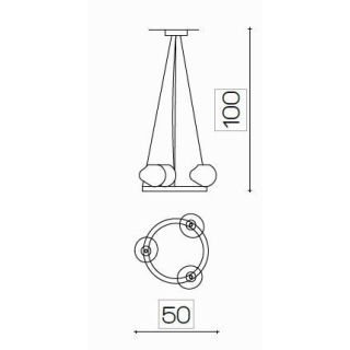 Il Paralume Marina / Chandelier / 2179/CH3