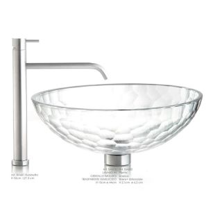 Il Paralume Marina / Washbasin handmade in clear Italian crystal / BA676