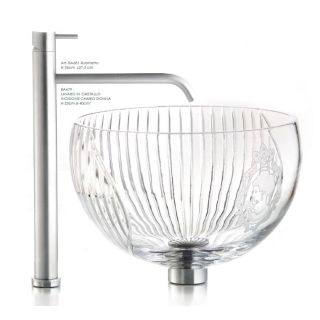 Il Paralume Marina / Washbasin handmade in clear Italian crystal / BA679