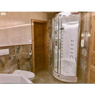 Jacuzzi Cabina de Ducha de Hidromasaje 90 x 90 cm – Baño de Vapor Cromoterapia y Radio – Fabricada en Italia