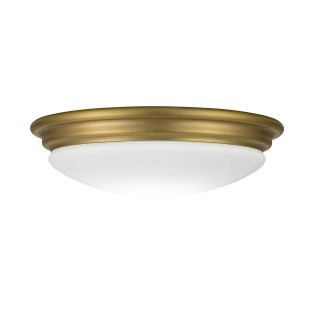 Elstead Lighting / Ceiling Lights / Brompton 1 Light Flush - Brushed Brass