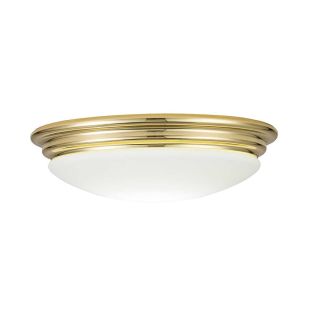 Elstead Lighting / Ceiling Lights / Brompton 1 Light Flush - Polished Brass