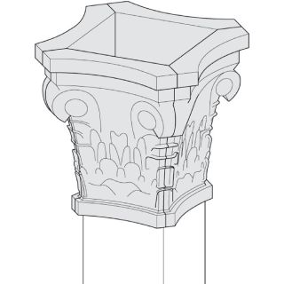 Arte Veneziana / Pilasters & Columns / Decorative Column Capital CGC-GLF-013-CG10