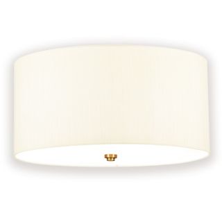 Elstead Lighting / / Fletcher 18"" Flush - Aged Brass with Ivory Shade