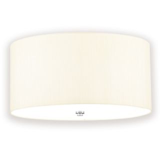 Elstead Lighting / / Fletcher 18"" Flush - Polished Chrome with Ivory Shade