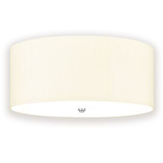 Elstead Lighting / / Fletcher 22"" Flush - Polished Chrome with Ivory Shade