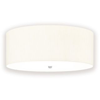 Elstead Lighting / / Fletcher 26"" Flush - Polished Chrome with Ivory Shade