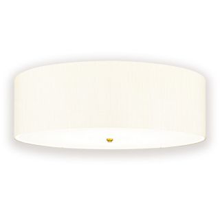 Elstead Lighting / / Fletcher 34"" Flush - Aged Brass with Ivory Shade