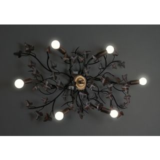 Officina Ciani / LED Ceiling Lights / Metal with Ivy Leaves HL1047PL-6 Edera