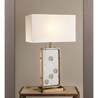 Officina Ciani / Bordslampor / Brass and Wood HL1076TA-1 Domino