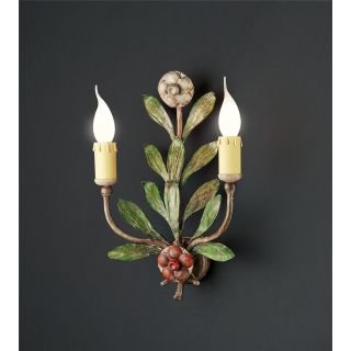 Officina Ciani / Vägglampor / Wrought Iron HL1077WA-2s Vaso fiorito