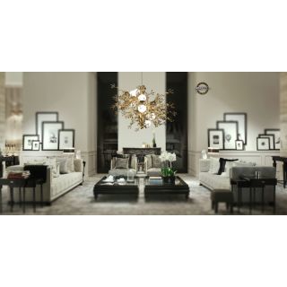 Mechini / Chandeliers / Coloured Bohemian Crystal L-MEK10/10 White Balls