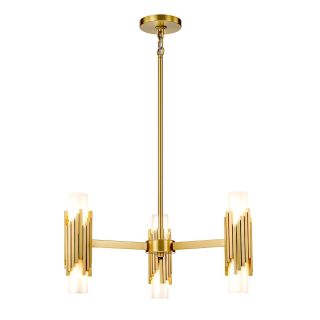 Elstead Lighting / Chandeliers / Marvele 6 lt Chandelier - Aged Brass