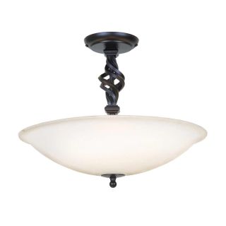 Elstead Lighting / Ceiling Lights / Pembroke 3 Light Semi-Flush - Black