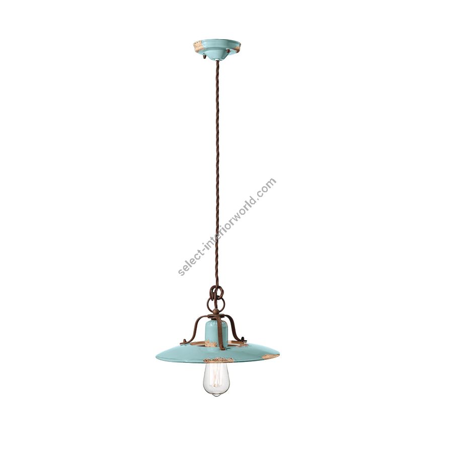 Light blue (Via) finish (cm.: W 30 x D 30 / inch.: W 15" x D 15")