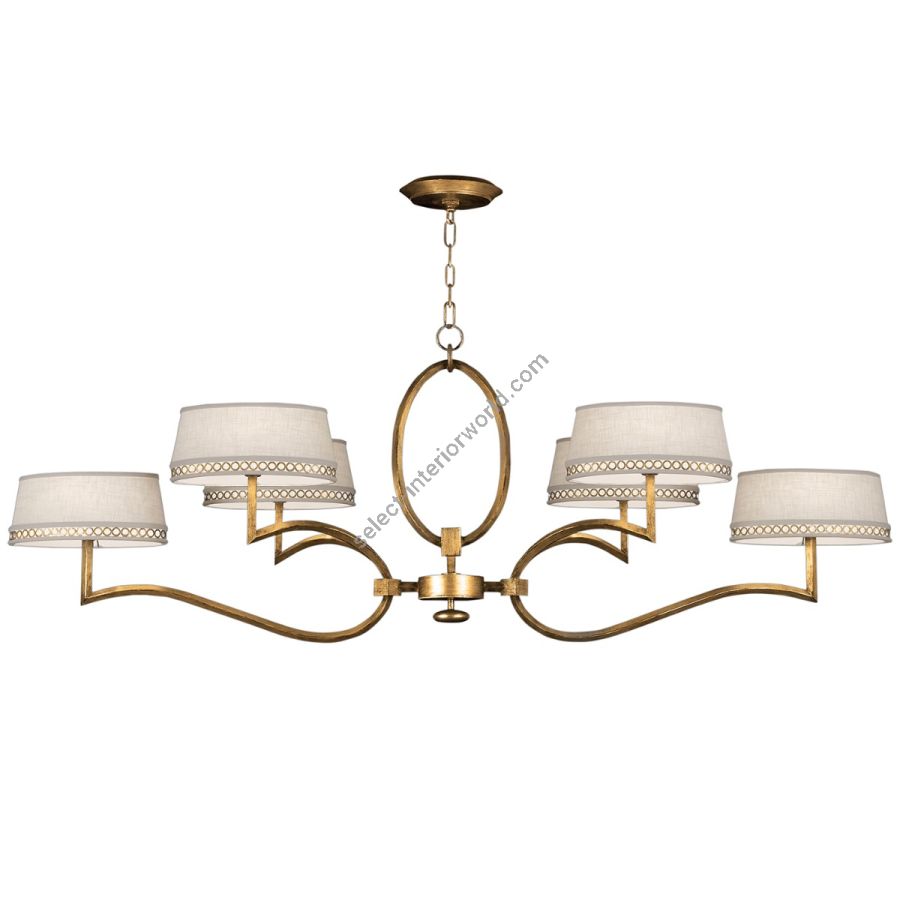 Gold / White Linen Shades - 780040-2
