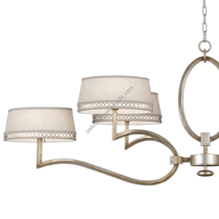 Silver / White Linen Shades - 780040