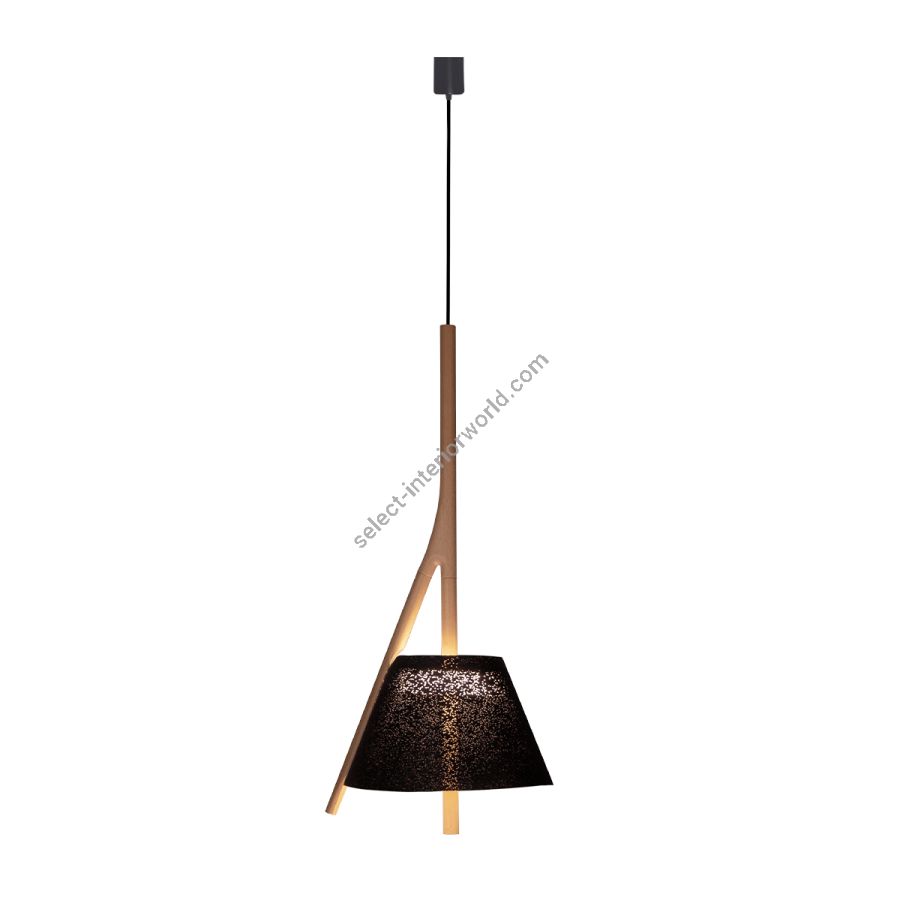 Pendant lamp / Black (N) finish / Size (HxWxD) cm.: 150 (H1/60) x 26 x 23 / inch.: 59.1" (H1/23.6") x 10.2" x 9"