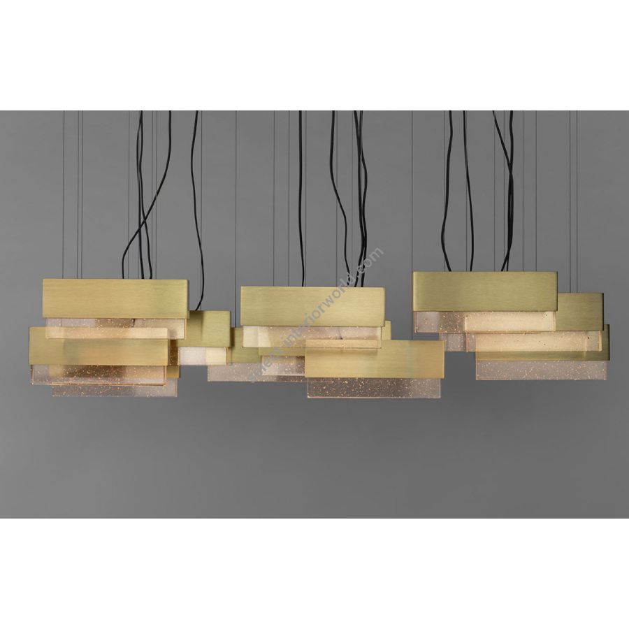 Linear Pendant Light / Polished Brass finish