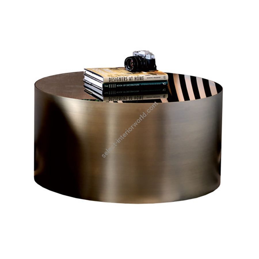 Finish Wooden base lacquered bronzed, Top Gloss black lacquered glass
cm.: H 40 x W 80 / inch.: H 15.74" x W 31.49"