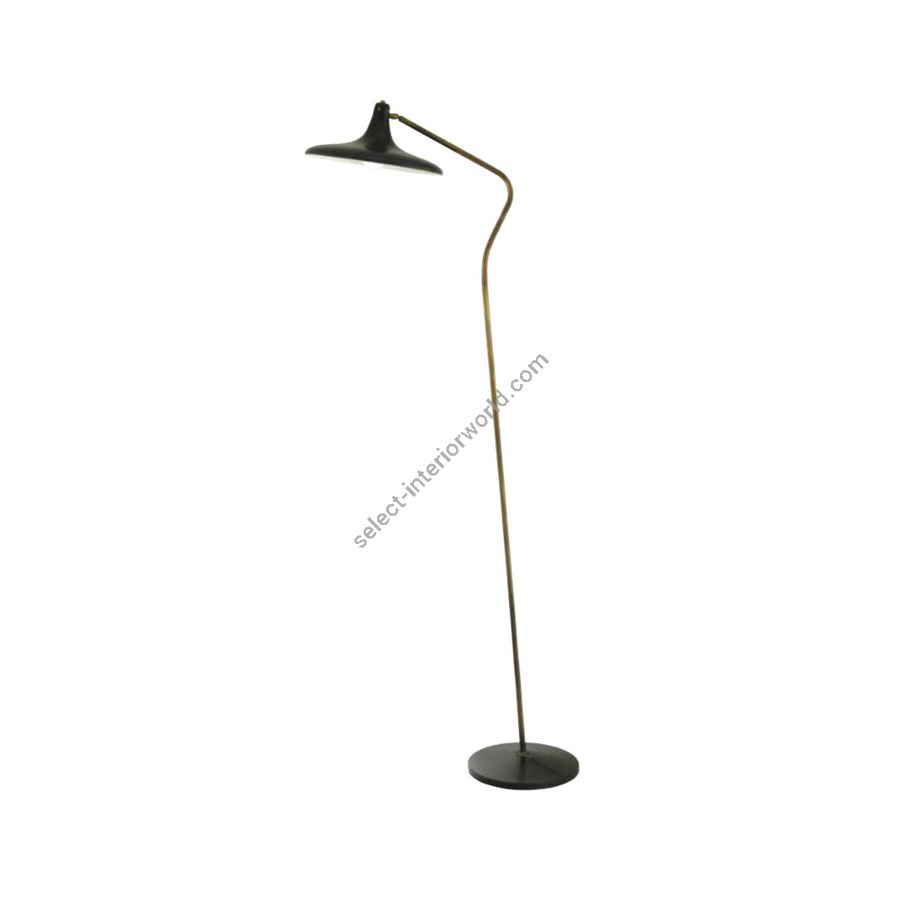 Bronzed brass with black painted metal finish