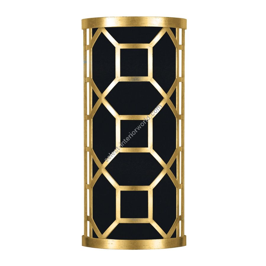Gold Leaf / Black Fabric & Gold Inner Lining Shade