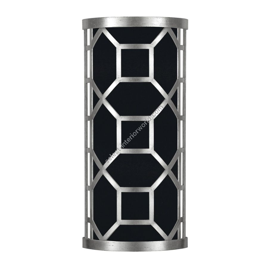 Silver Leaf / Black Fabric & Silver Inner Lining Shade