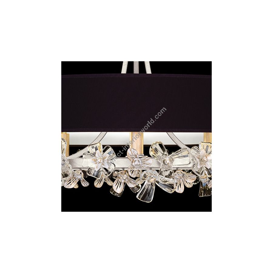 Silver Leaf / Black Fabric & Silver Inner Lining Shades 915240-13