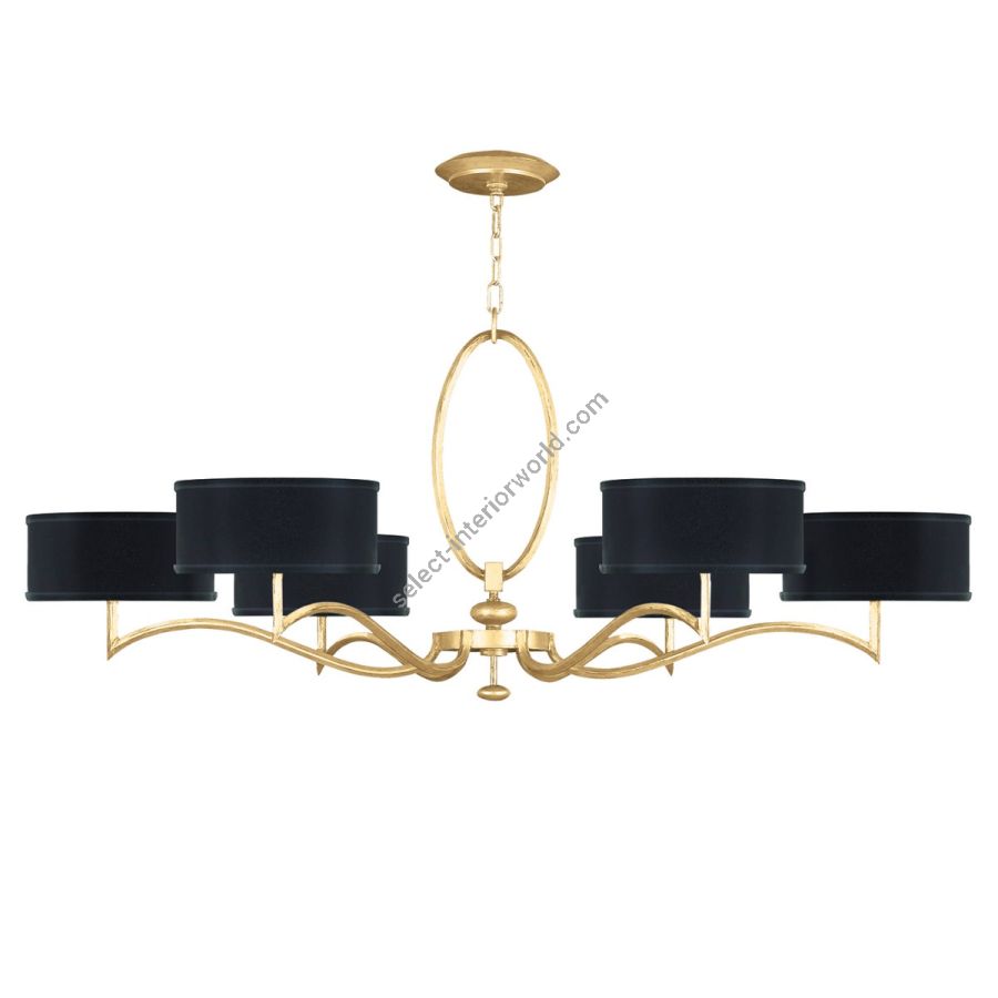 Gold Leaf / Black Fabric & Gold Inner Lining Shades - 771740-34