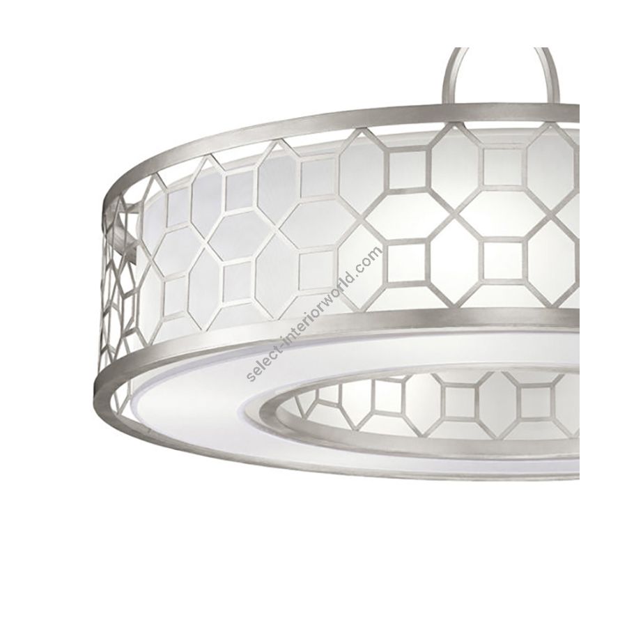 Silver Leaf / White Fabric Shade - 780340-41