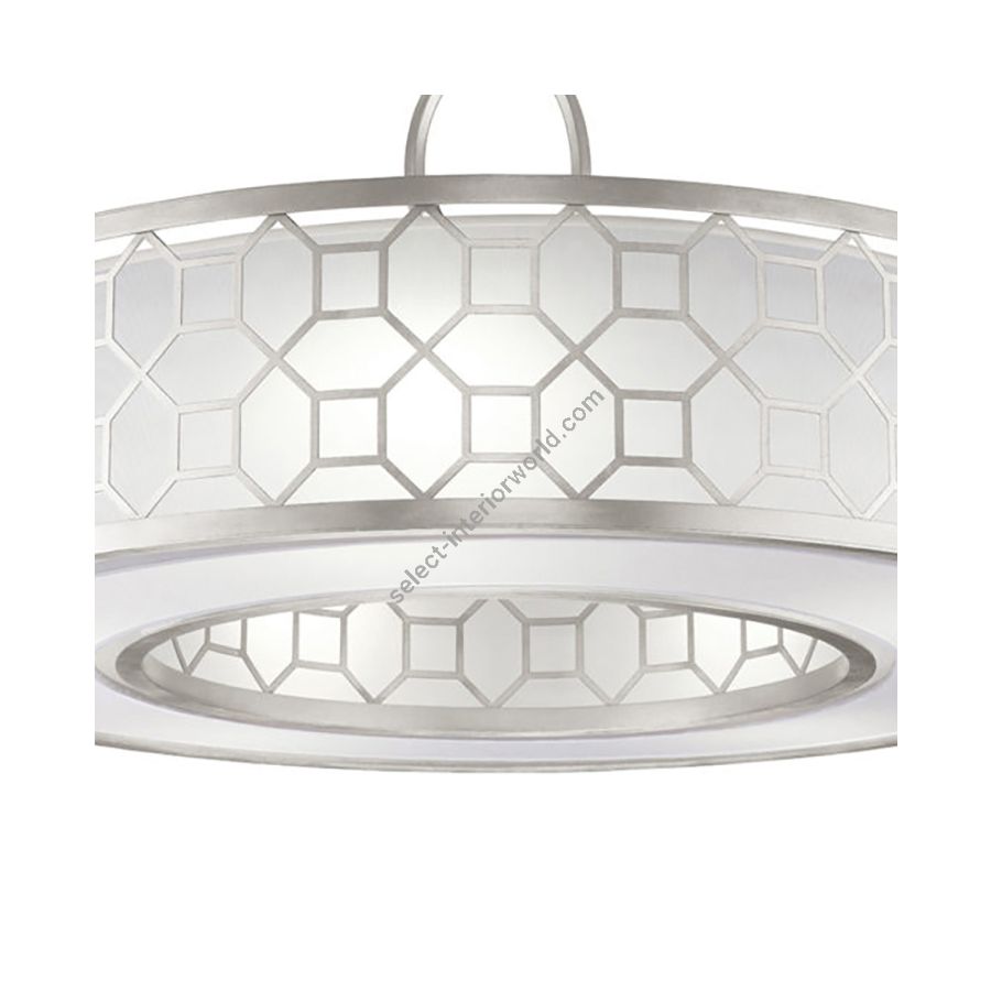 Silver Leaf / White Fabric Shade - 780340-41